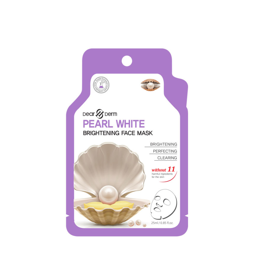 Dearderm Pearl White Face Mask Sheet 25ml / 0.85 fl.oz.